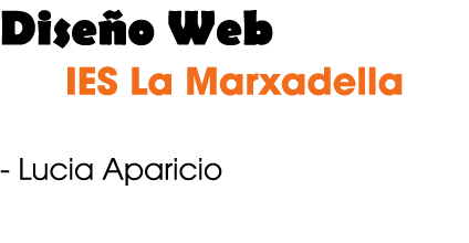 Dise o Web IES La Marxadella Lucia Aparicio