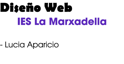 Dise o Web IES La Marxadella Lucia Aparicio