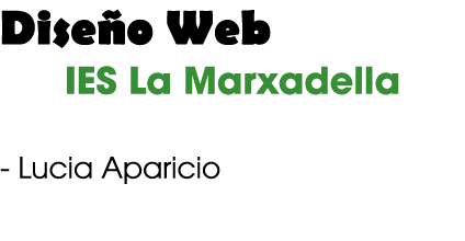 Dise o Web IES La Marxadella Lucia Aparicio
