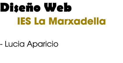 Dise o Web IES La Marxadella Lucia Aparicio